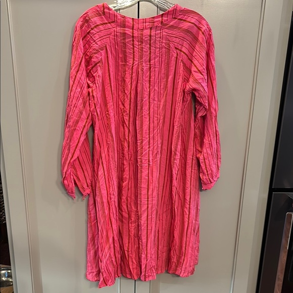 Natalie Martin Pink Striped Long Sleeve Mini Dress XS - Picture 5 of 6